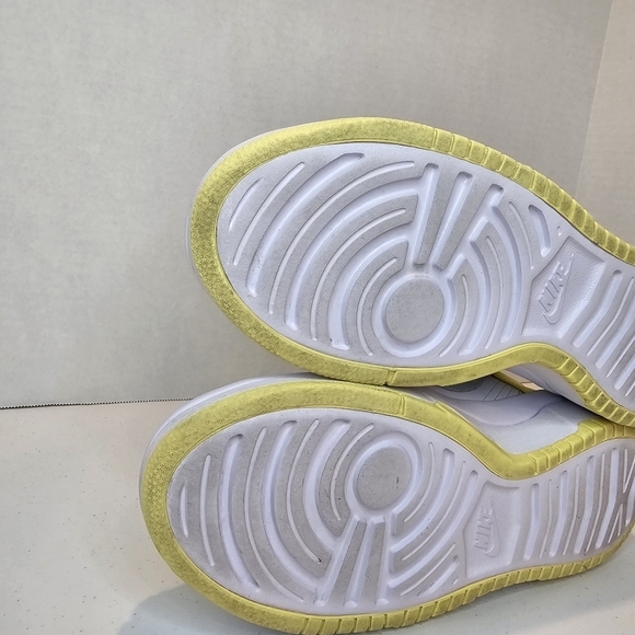 Nike Dunk High Up Sneakers Women's Size 8.5 White Citron Coconut Milk - Picture 5 of 12